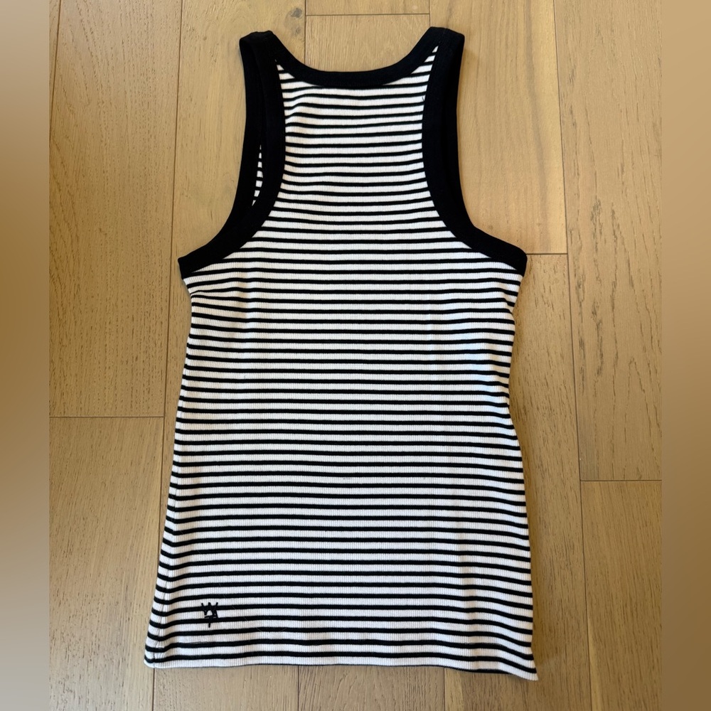 Striped Black and White Tank Top